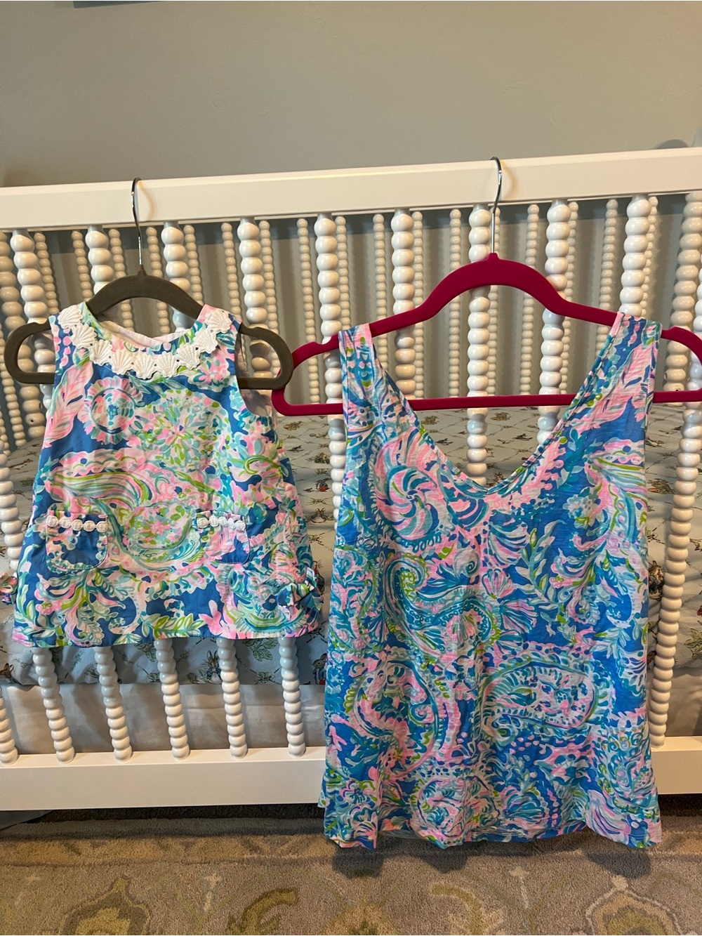 Mommy and me Lilly Pulitzer top and girls bloomer set
